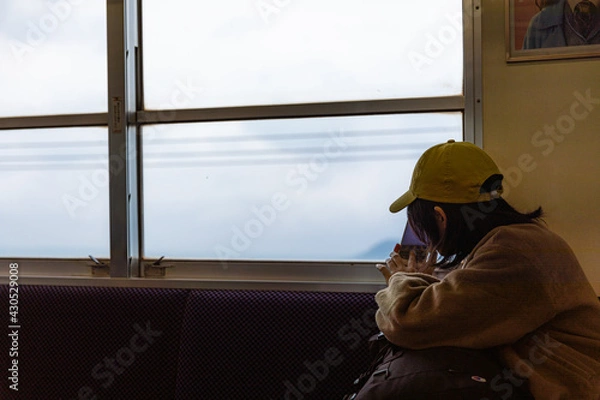 Obraz 電車での帰路