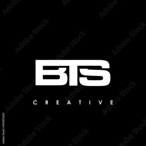 Fototapeta BTS Letter Initial Logo Design Template Vector Illustratio