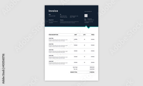 Obraz Invoice Template