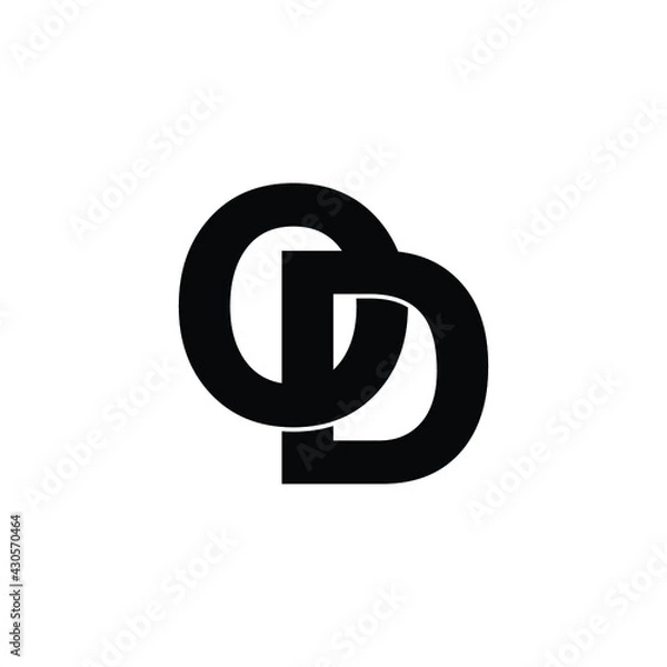 Obraz Letter OD simple logo design vector