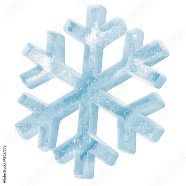 Fototapeta Icy Snowflake Icon isolated on white background