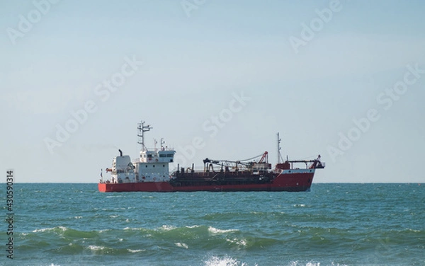 Fototapeta Trailing suction hopper dredger ship