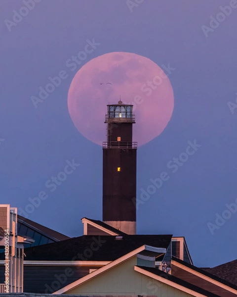 Obraz Moon at Lighthouse