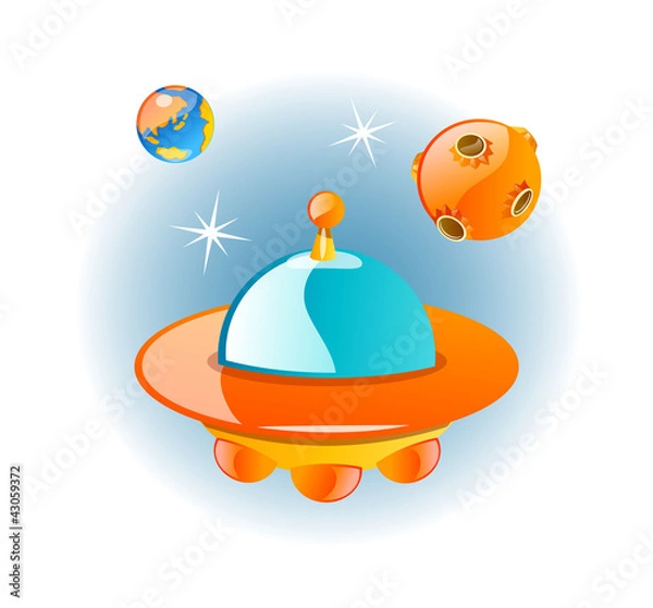 Obraz vector icon space ship