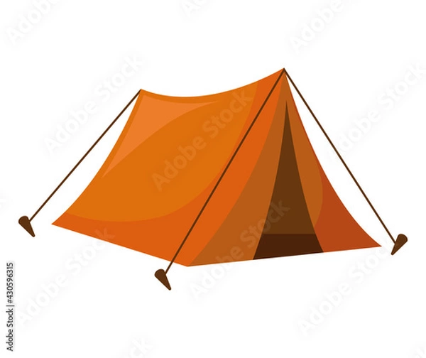 Fototapeta orange tent icon