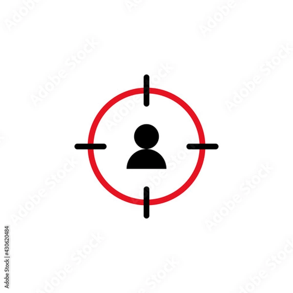 Obraz Simple target audience. Vector Illustration.