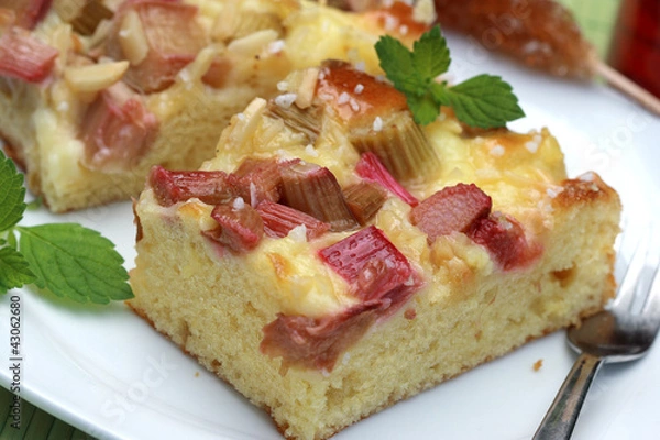 Obraz Rhabarberkuchen