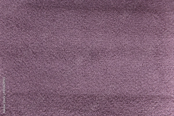Fototapeta Plum colour velour textile sample. Fabric texture background