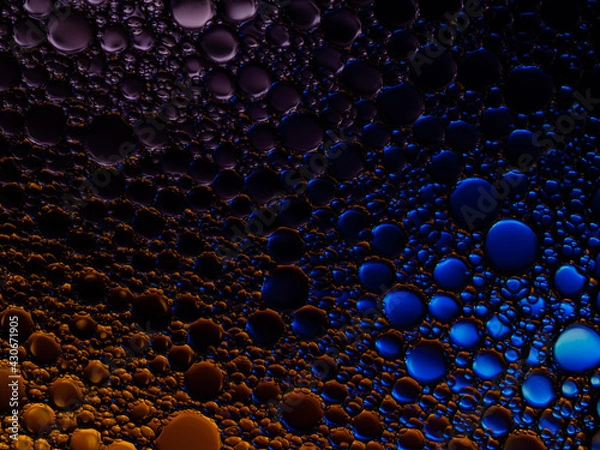 Obraz Oil bubbles on the water surface