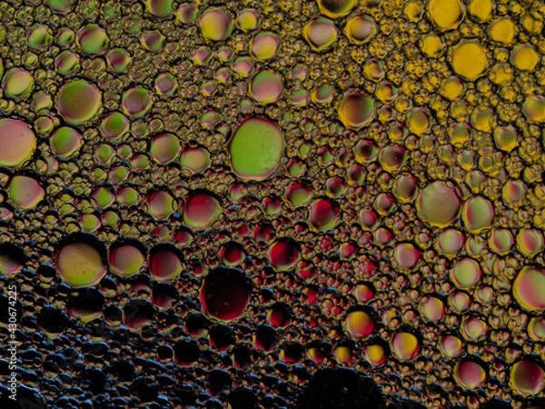 Obraz Oil bubbles on the water surface
