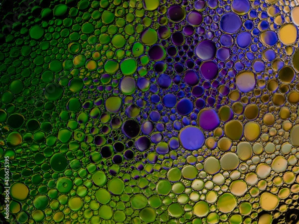 Obraz Oil bubbles on the water surface