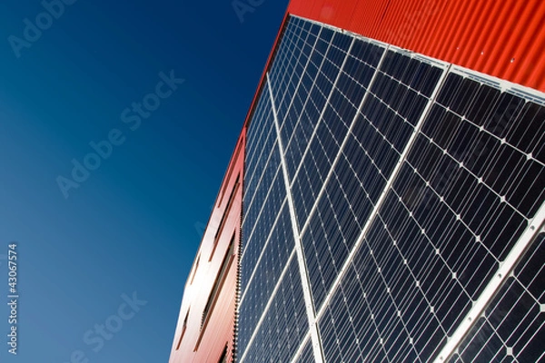 Obraz Solarzelle an Hauswand
