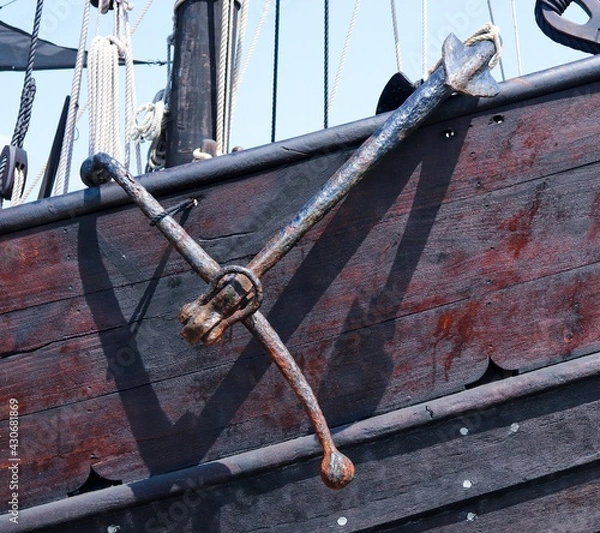 Obraz anchor on a ship
