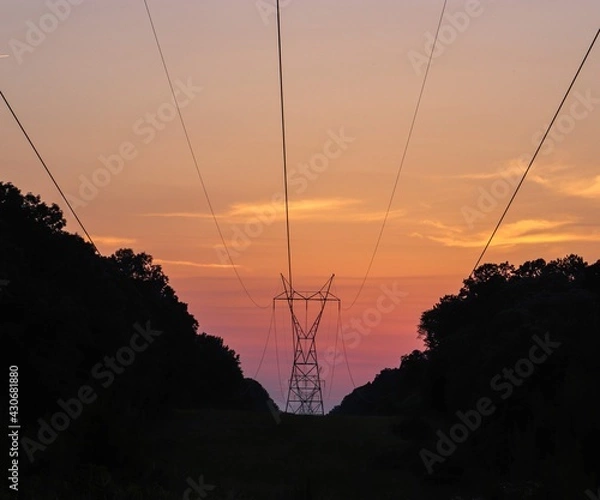 Obraz sunset in the mountains