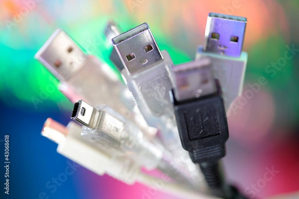 Obraz Several USB cords