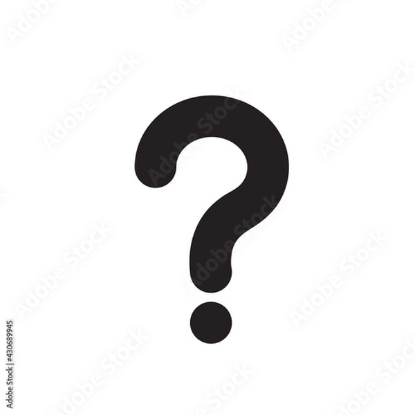 Fototapeta question mark icon in flat, isolated and trendy style. Exclamation mark background for your website design logo, app, UI. Vector icon illustration.