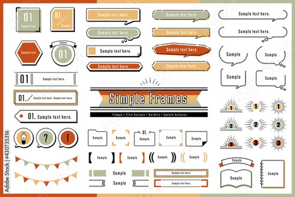 Obraz シンプルで可愛いフレームセット