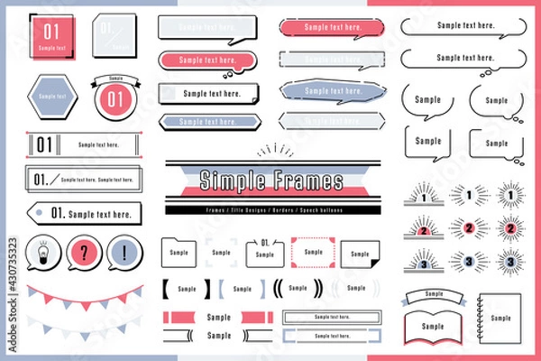 Obraz シンプルで可愛いフレームセット