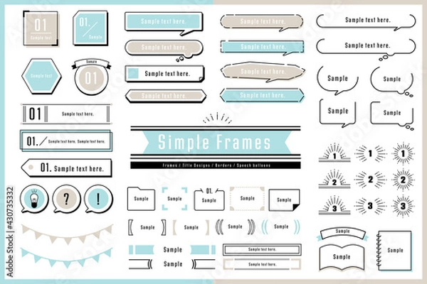 Obraz シンプルで可愛いフレームセット