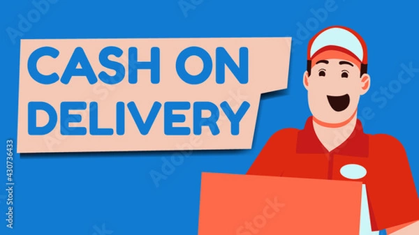 Obraz Delivery man cash on delivery