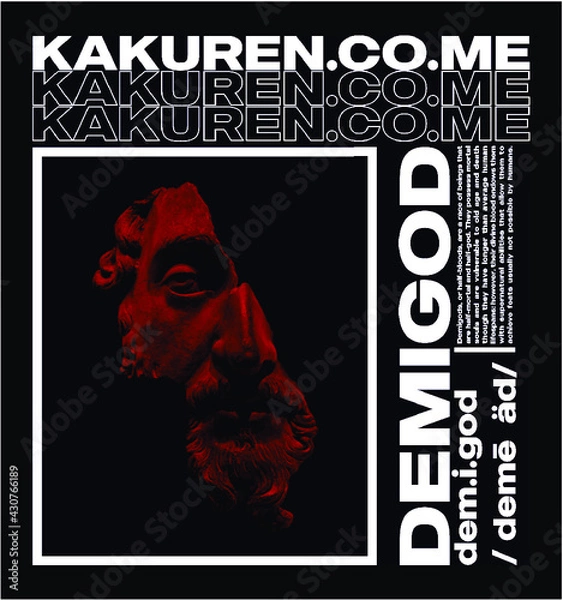 Fototapeta demigod
for poster design, clothing & merch