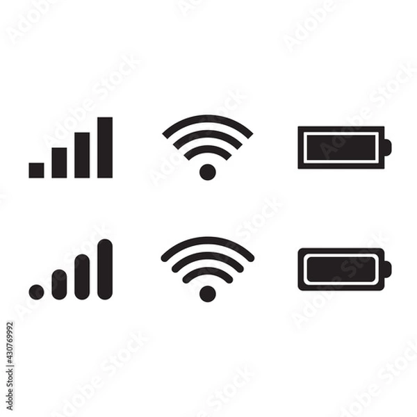 Fototapeta Status bar icon. Vector Illustration