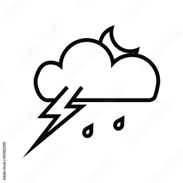 Obraz weather forecast icon. with a simple and editable design.