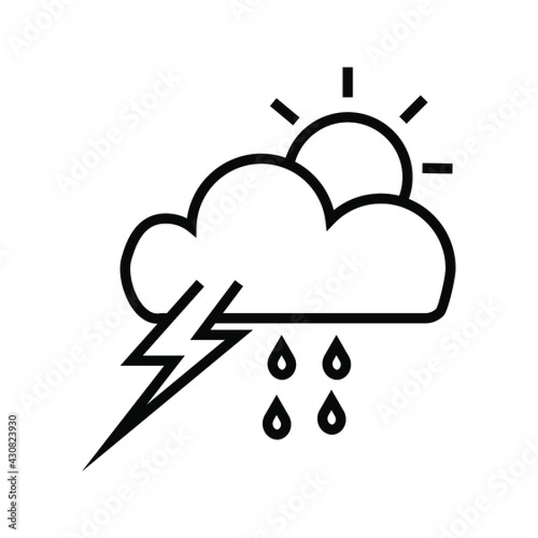 Obraz weather forecast icon. with a simple and editable design.