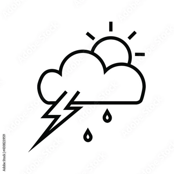 Obraz weather forecast icon. with a simple and editable design.