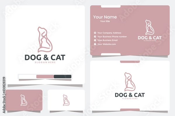 Obraz dog and cat friendly , logo design