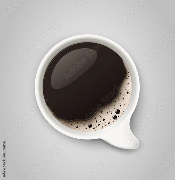 Fototapeta Cup of coffee. Vector illustration