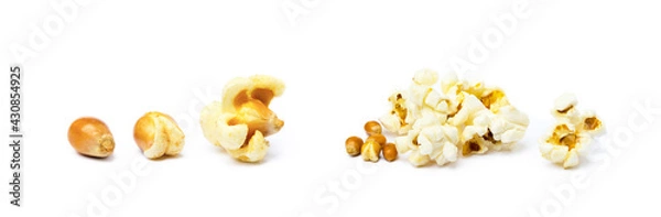 Obraz  Fresh popcorn isolated on a white background