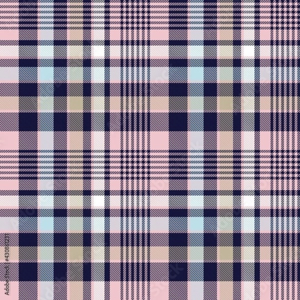 Obraz Colourful Plaid textured Seamless Pattern