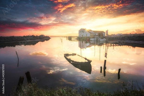 Obraz sunrise over the river
