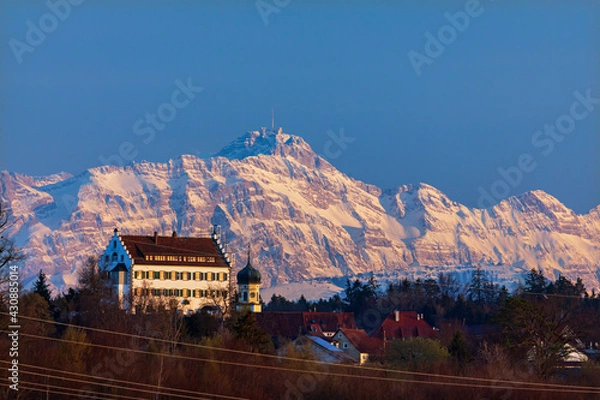 Obraz Säntis Massiv hinter Ittendorf/Bodensee