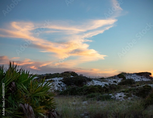 Obraz sunset sand dunes in gulf 
