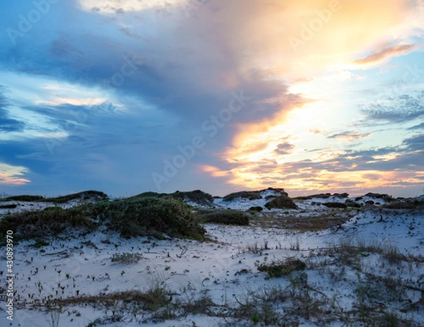 Obraz sunset sand dunes in gulf 
