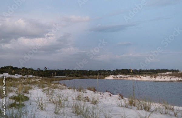Obraz eastern lake gulf coast beach with dunes