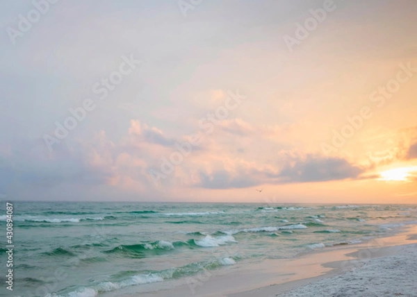 Obraz clouds above beach emerald coast gufl
