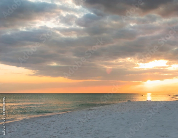 Obraz sunset coastal beach image emerald coast 