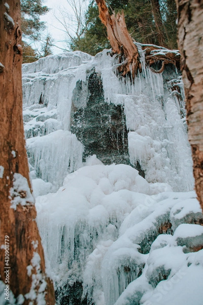 Obraz icy waterfall