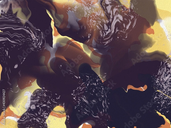 Obraz Creative hand-painted illustration for wall decoration, postcard cover design or brochure design. Abstract background. Paint strokes on the canvas. Blurred colors. The texture of the canvas.