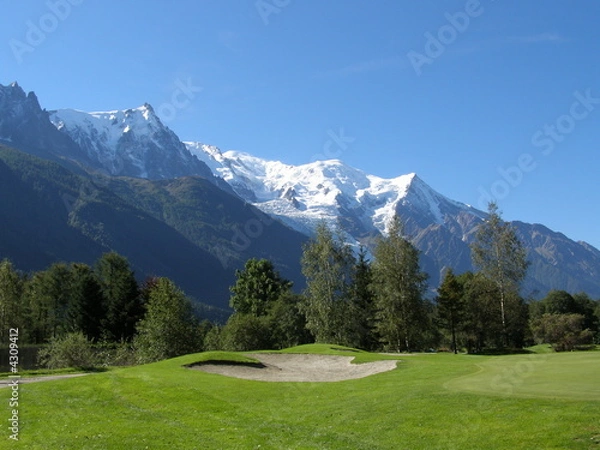 Obraz golf de Chamonix et Mont Blanc