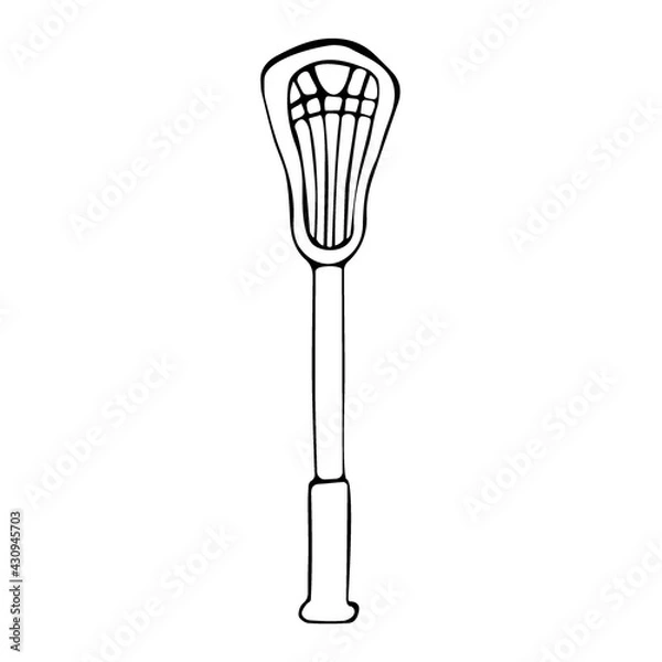Obraz Doodle hand drawn vector element lacrosse stick.