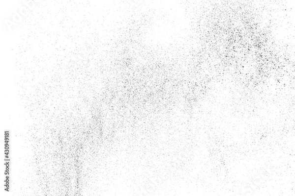 Fototapeta Distressed black texture. Dark grainy texture on white background. Dust overlay textured. Grain noise particles. Rusted white effect. Grunge design elements. Vector illustration, EPS 10.