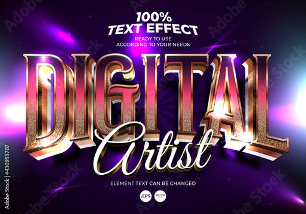 Obraz Digital Artist Editable Text Effect