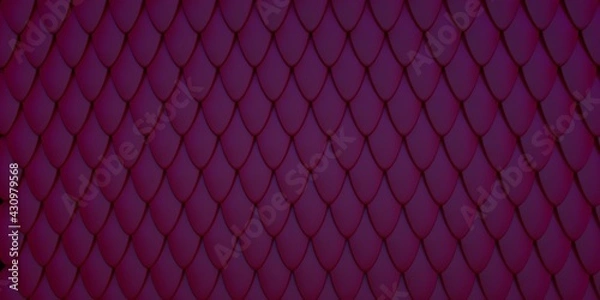 Obraz Purple Artificial Glossy Fish / Snake Scale Reptile Pattern Texture - Illustration / 3d Rendering
