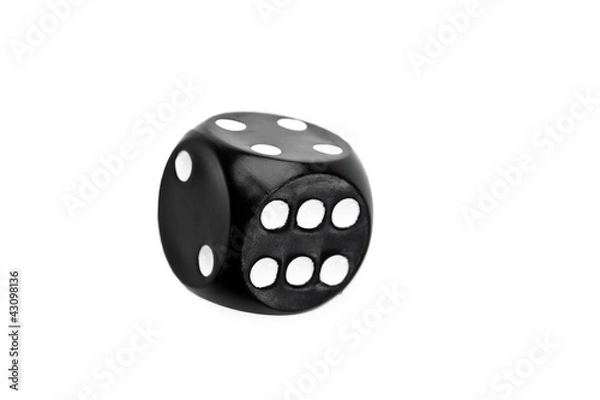Fototapeta Black dice in motion