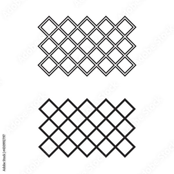 Fototapeta Wire mesh fence icon
