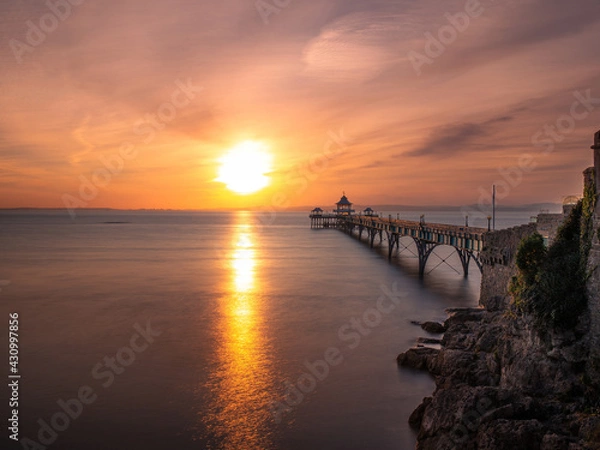 Obraz Clevedon Pier at Sunset